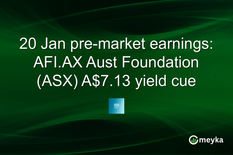 20 Jan pre-market earnings: AFI.AX Aust Foundation (ASX) A$7.13 yield cue