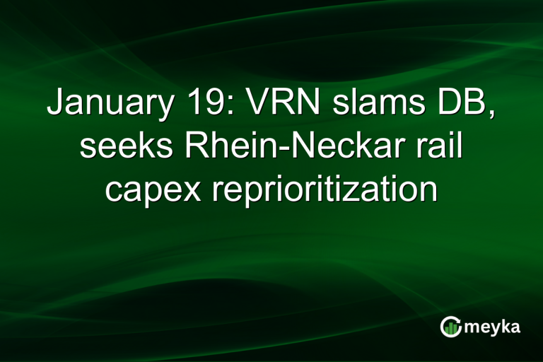 January 19: VRN slams DB, seeks Rhein-Neckar rail capex reprioritization