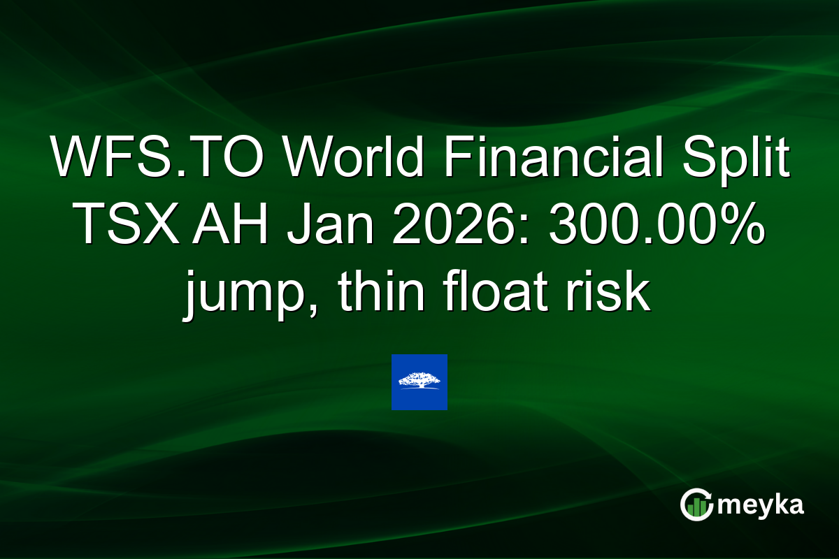 WFS.TO World Financial Split TSX AH Jan 2026: 300.00% jump, thin float risk