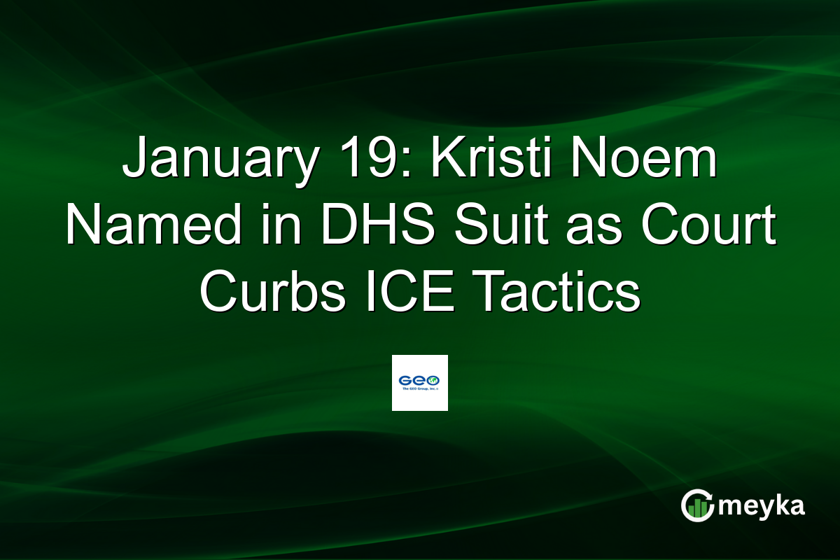 January 19: Kristi Noem Named in DHS Suit as Court Curbs ICE Tactics