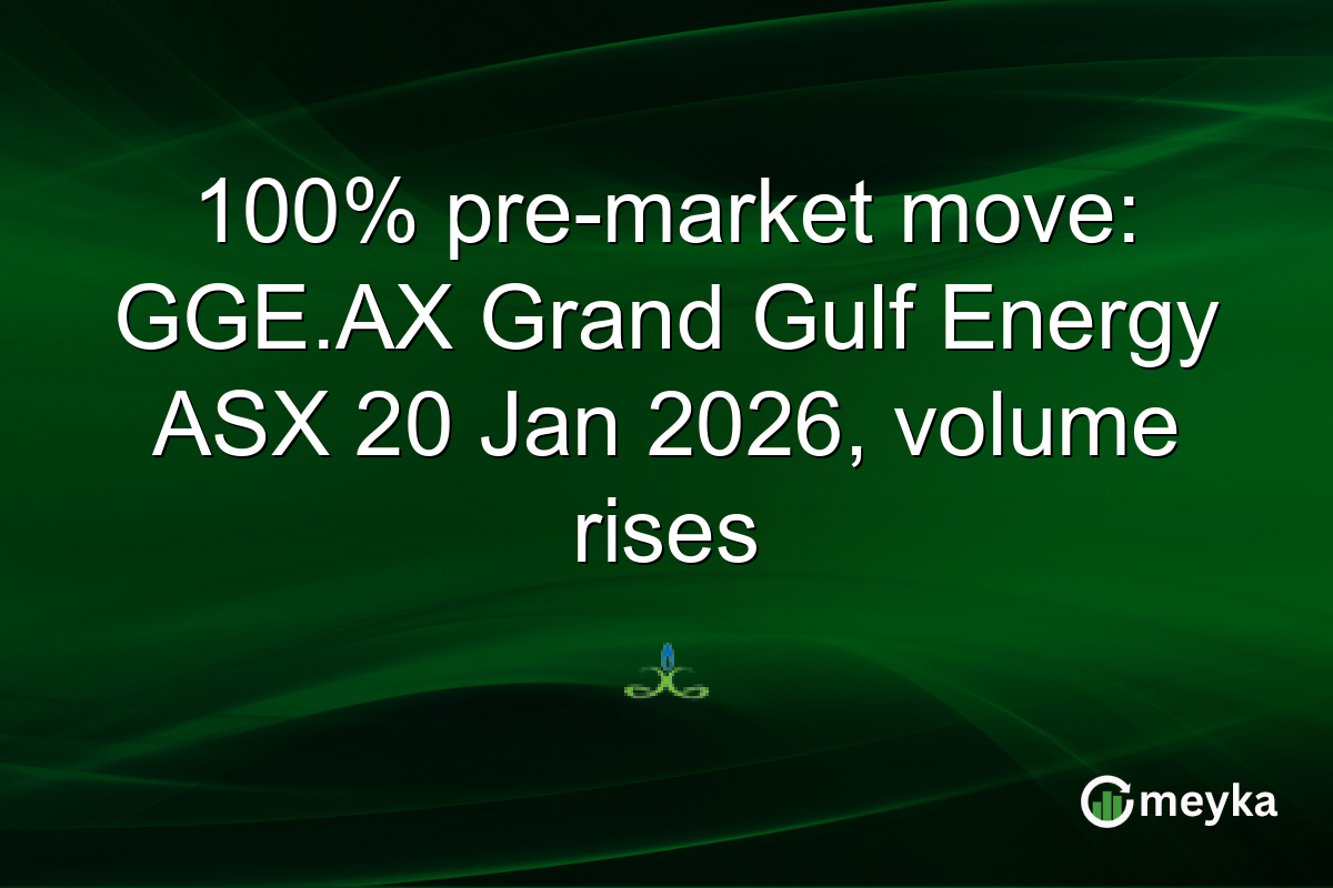 100% pre-market move: GGE.AX Grand Gulf Energy ASX 20 Jan 2026, volume rises