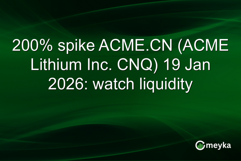 200% spike ACME.CN (ACME Lithium Inc. CNQ) 19 Jan 2026: watch liquidity