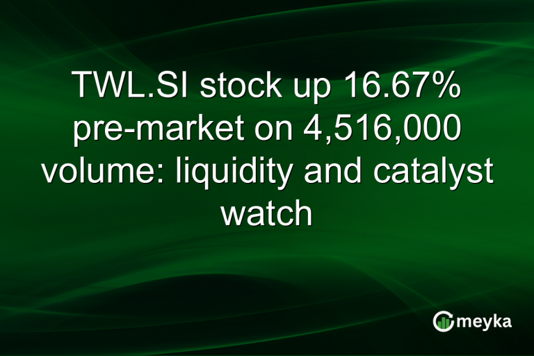 TWL.SI stock up 16.67% pre-market on 4,516,000 volume: liquidity and catalyst watch