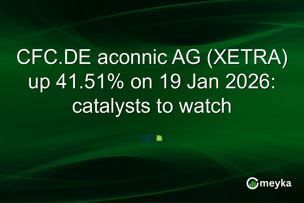 CFC.DE aconnic AG (XETRA) up 41.51% on 19 Jan 2026: catalysts to watch
