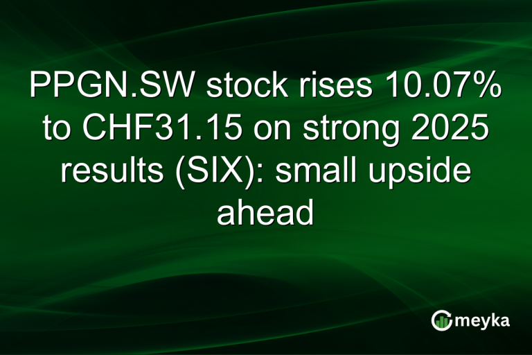 PPGN.SW stock rises 10.07% to CHF31.15 on strong 2025 results (SIX): small upside ahead
