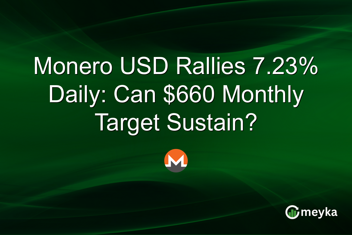 Monero USD Rallies 7.23% Daily: Can $660 Monthly Target Sustain?