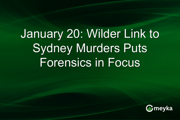 January 20: Wilder Link to Sydney Murders Puts Forensics in Focus
