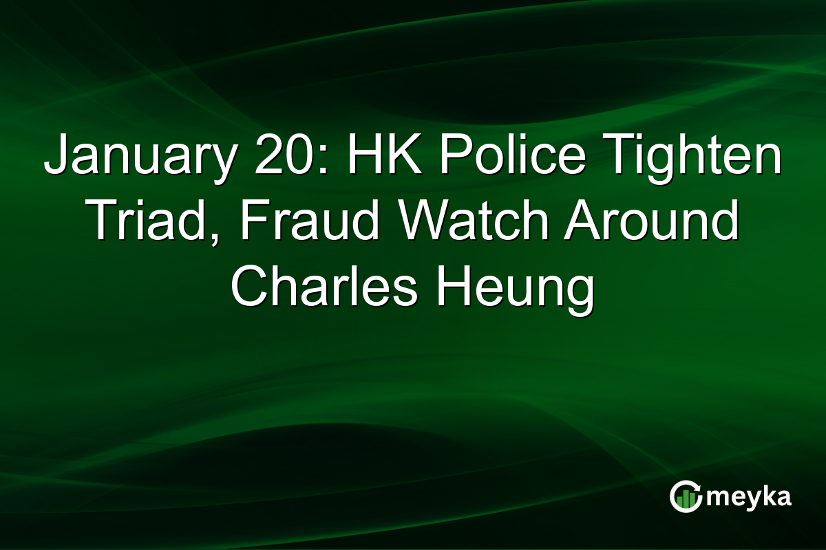 January 20: HK Police Tighten Triad, Fraud Watch Around Charles Heung