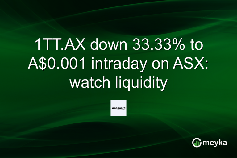 1TT.AX down 33.33% to A$0.001 intraday on ASX: watch liquidity