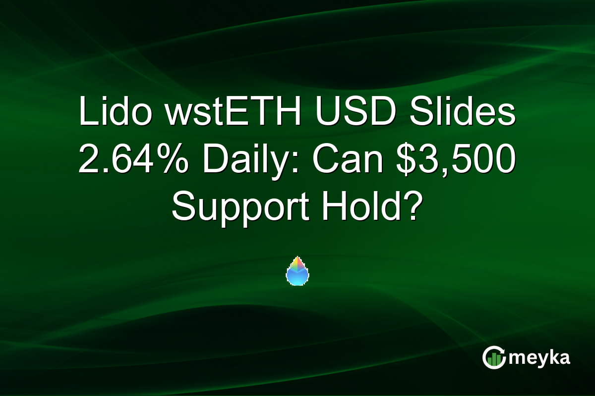 Lido wstETH USD Slides 2.64% Daily: Can $3,500 Support Hold?