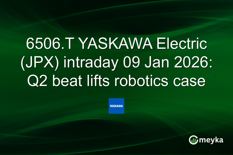 6506.T YASKAWA Electric (JPX) intraday 09 Jan 2026: Q2 beat lifts robotics case