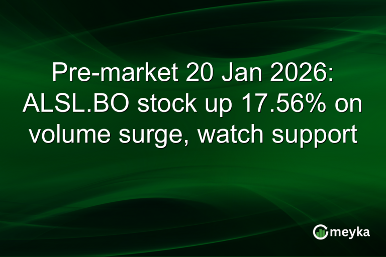 Pre-market 20 Jan 2026: ALSL.BO stock up 17.56% on volume surge, watch support