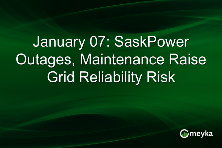 January 07: SaskPower Outages, Maintenance Raise Grid Reliability Risk