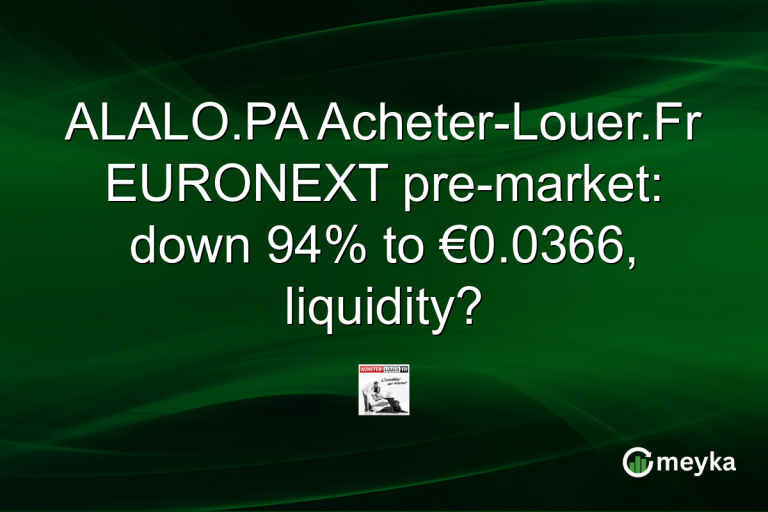 ALALO.PA Acheter-Louer.Fr EURONEXT pre-market: down 94% to €0.0366, liquidity?