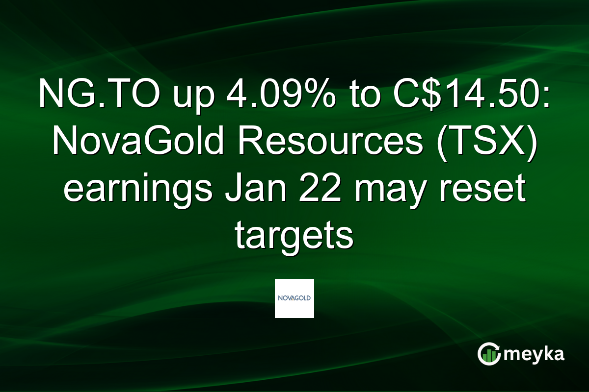 NG.TO up 4.09% to C$14.50: NovaGold Resources (TSX) earnings Jan 22 may reset targets