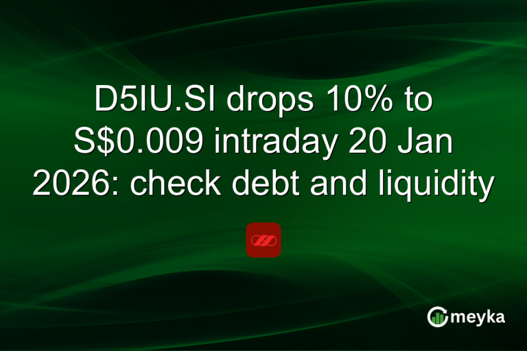 D5IU.SI drops 10% to S$0.009 intraday 20 Jan 2026: check debt and liquidity