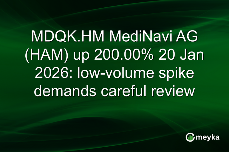 MDQK.HM MediNavi AG (HAM) up 200.00% 20 Jan 2026: low-volume spike demands careful review