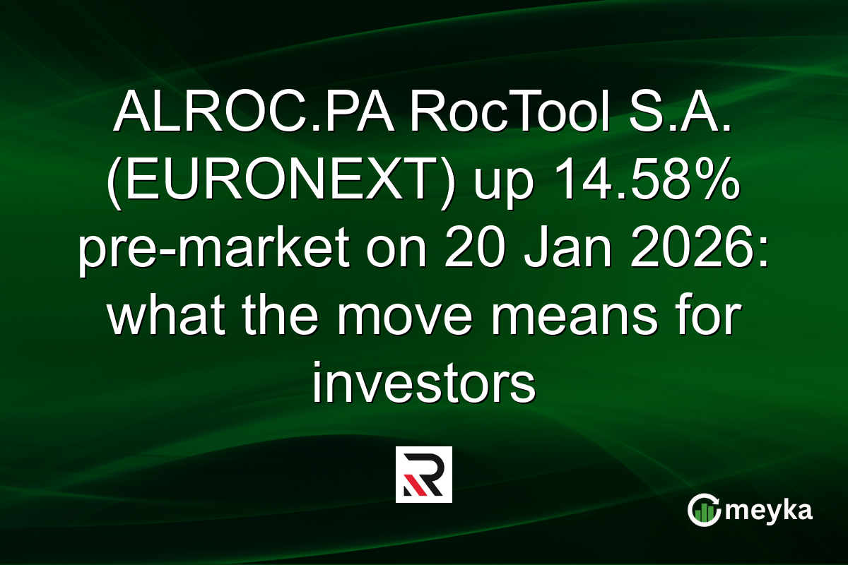 ALROC.PA RocTool S.A. (EURONEXT) up 14.58% pre-market on 20 Jan 2026: what the move means for investors