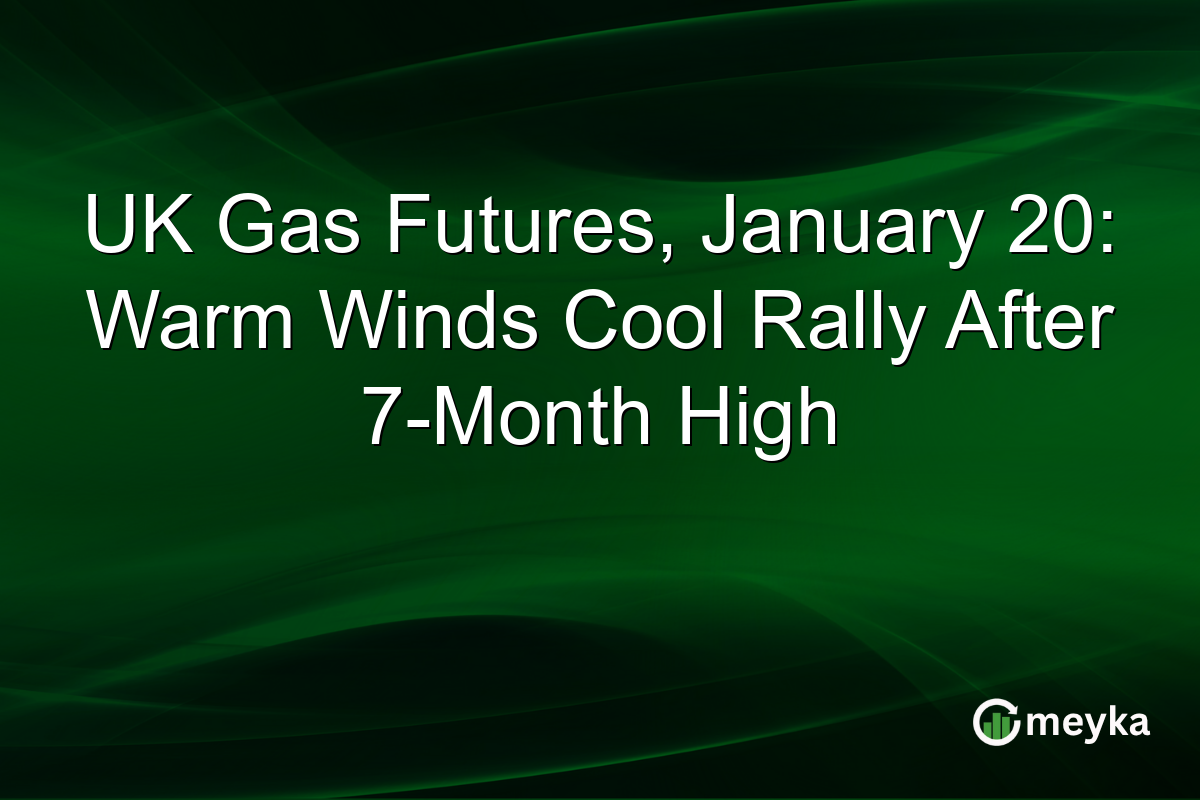 UK Gas Futures, January 20: Warm Winds Cool Rally After 7-Month High