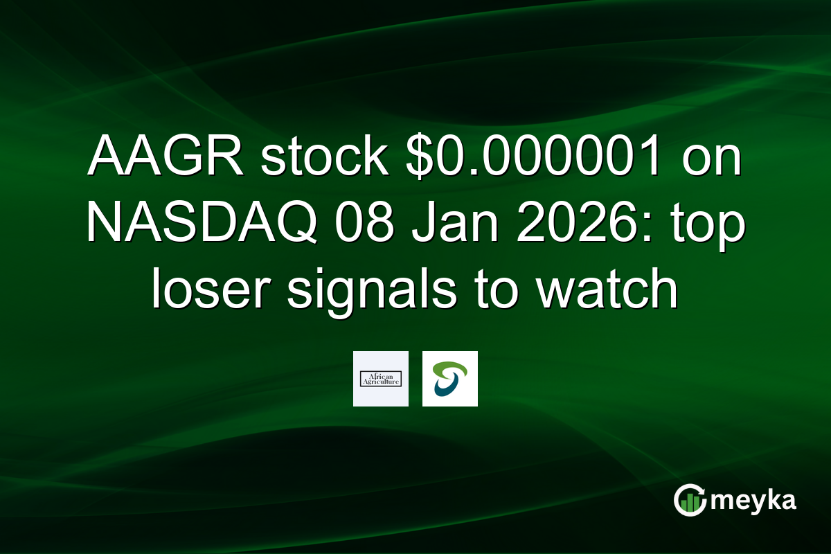 AAGR stock $0.000001 on NASDAQ 08 Jan 2026: top loser signals to watch