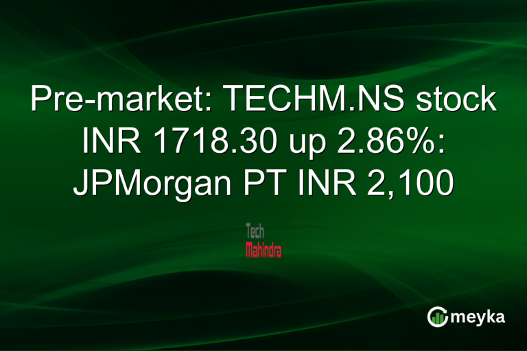 Pre-market: TECHM.NS stock INR 1718.30 up 2.86%: JPMorgan PT INR 2,100