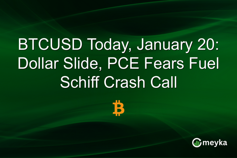 BTCUSD Today, January 20: Dollar Slide, PCE Fears Fuel Schiff Crash Call
