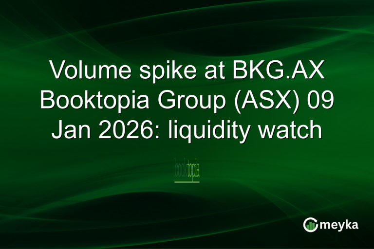 Volume spike at BKG.AX Booktopia Group (ASX) 09 Jan 2026: liquidity watch