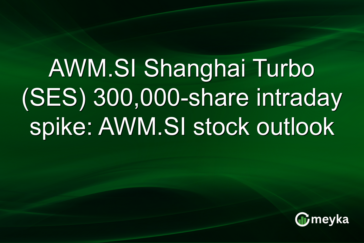 AWM.SI Shanghai Turbo (SES) 300,000-share intraday spike: AWM.SI stock outlook