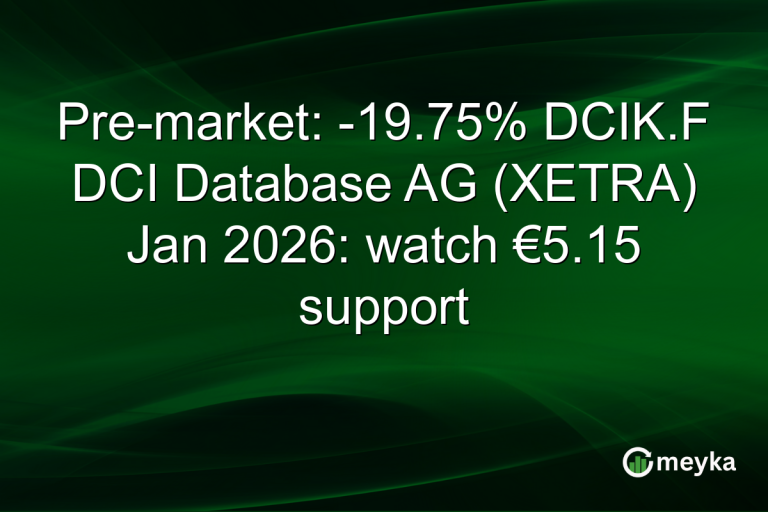 Pre-market: -19.75% DCIK.F DCI Database AG (XETRA) Jan 2026: watch €5.15 support