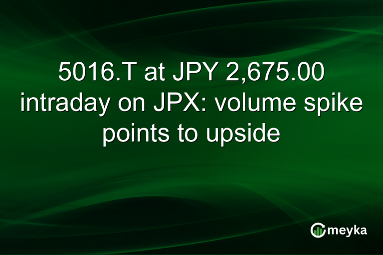 5016.T at JPY 2,675.00 intraday on JPX: volume spike points to upside
