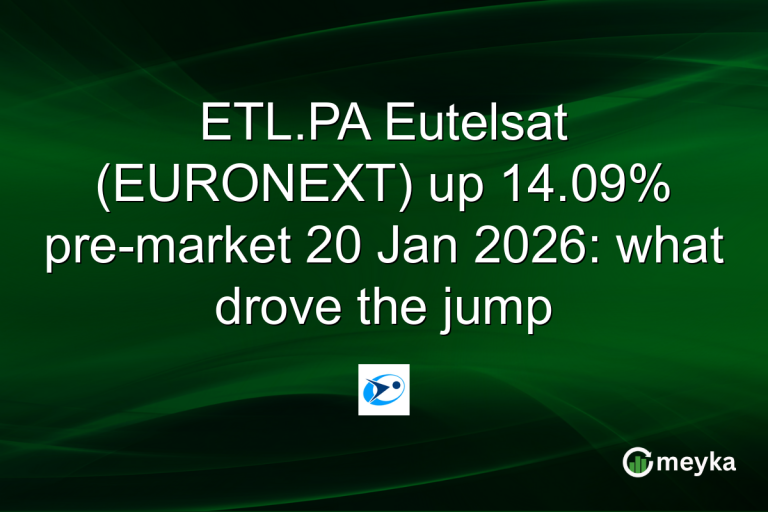 ETL.PA Eutelsat (EURONEXT) up 14.09% pre-market 20 Jan 2026: what drove the jump