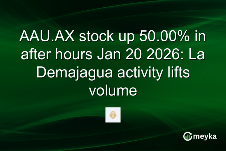 AAU.AX stock up 50.00% in after hours Jan 20 2026: La Demajagua activity lifts volume