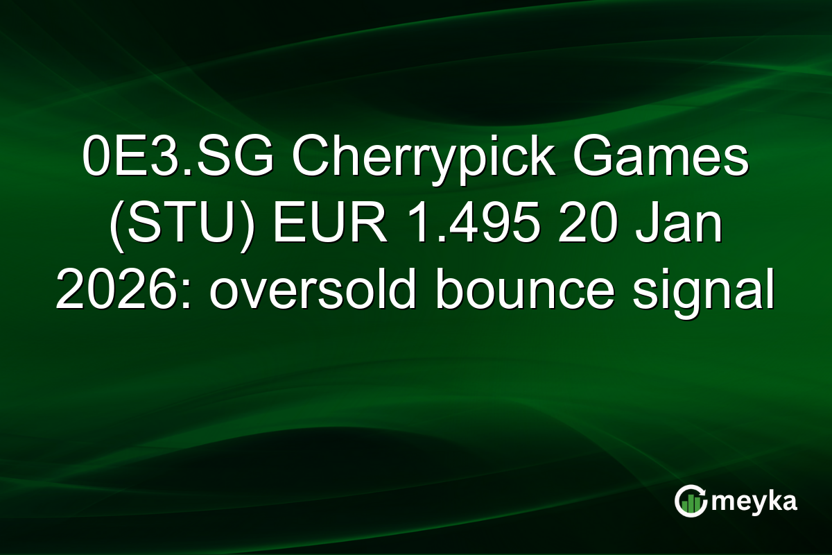 0E3.SG Cherrypick Games (STU) EUR 1.495 20 Jan 2026: oversold bounce signal