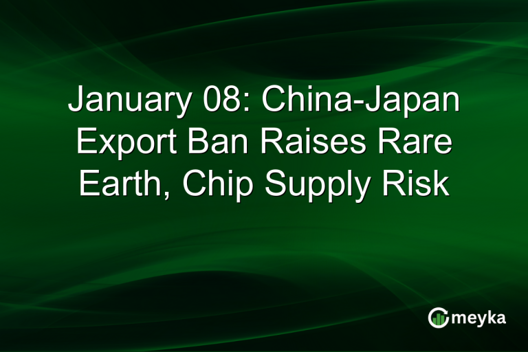 January 08: China-Japan Export Ban Raises Rare Earth, Chip Supply Risk