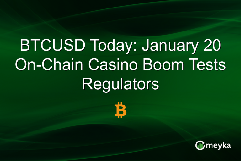 BTCUSD Today: January 20 On-Chain Casino Boom Tests Regulators