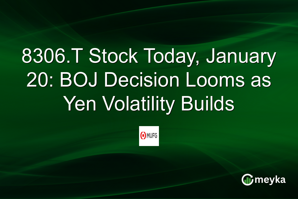 8306.T Stock Today, January 20: BOJ Decision Looms as Yen Volatility Builds