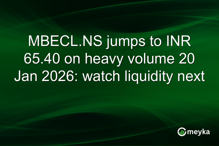 MBECL.NS jumps to INR 65.40 on heavy volume 20 Jan 2026: watch liquidity next