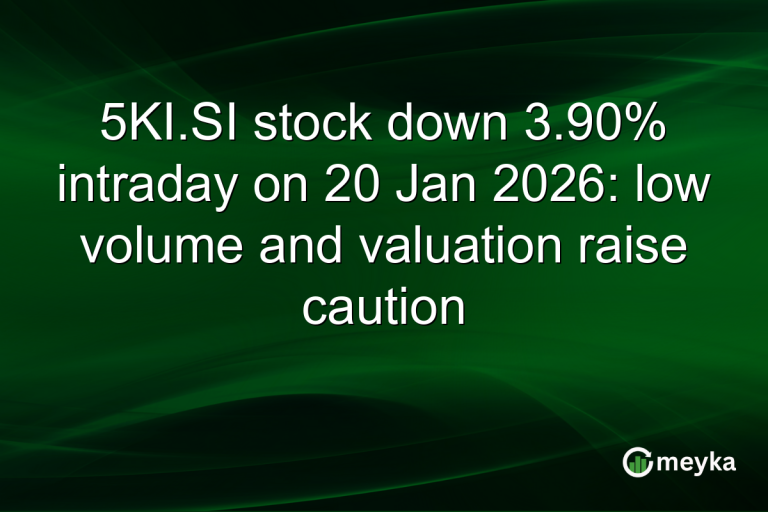 5KI.SI stock down 3.90% intraday on 20 Jan 2026: low volume and valuation raise caution