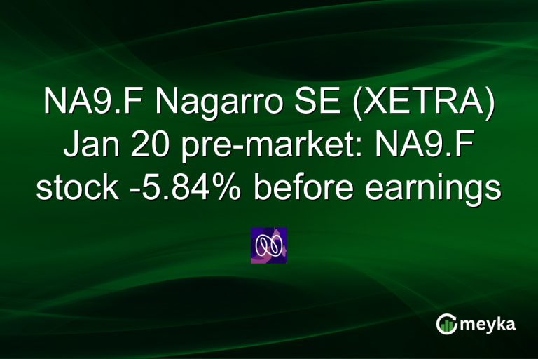 NA9.F Nagarro SE (XETRA) Jan 20 pre-market: NA9.F stock -5.84% before earnings