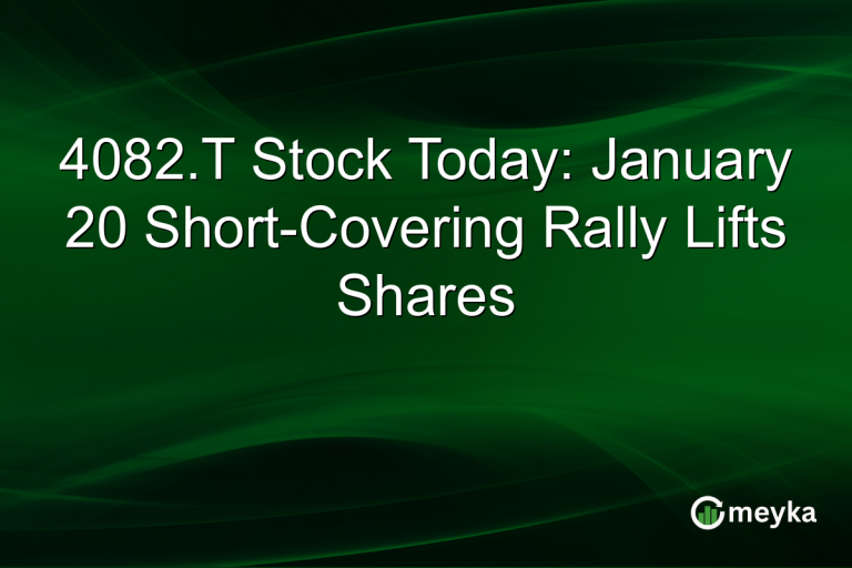 4082.T Stock Today: January 20 Short-Covering Rally Lifts Shares