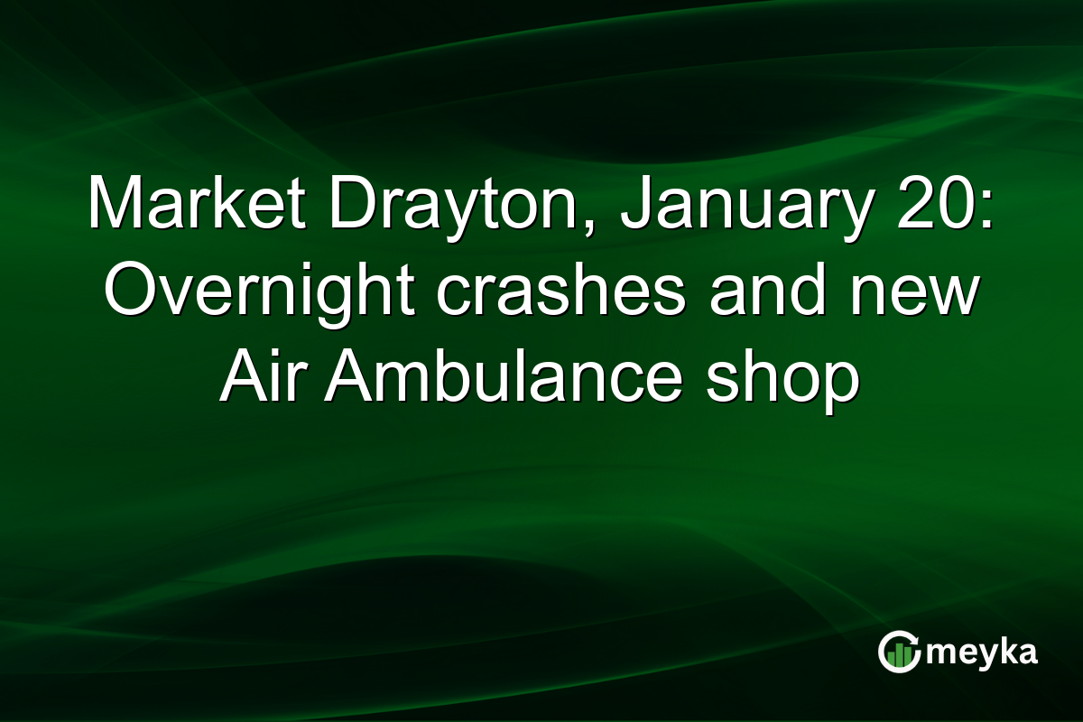 Market Drayton, January 20: Overnight crashes and new Air Ambulance shop