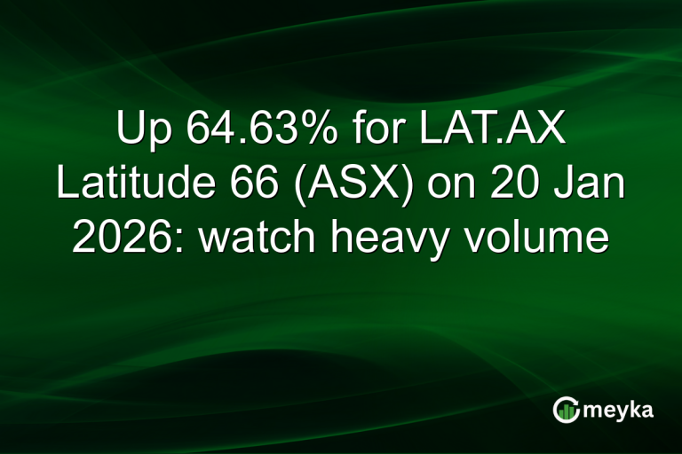 Up 64.63% for LAT.AX Latitude 66 (ASX) on 20 Jan 2026: watch heavy volume