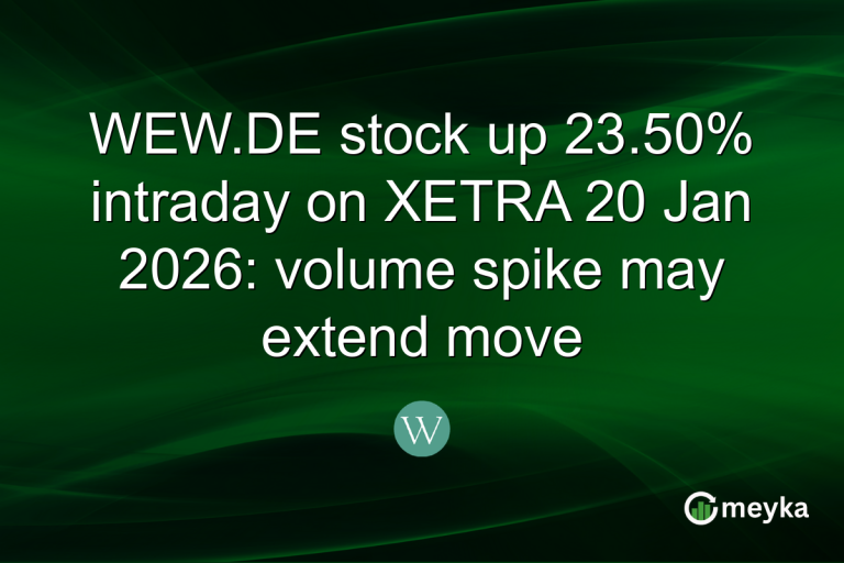 WEW.DE stock up 23.50% intraday on XETRA 20 Jan 2026: volume spike may extend move