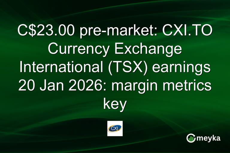 C$23.00 pre-market: CXI.TO Currency Exchange International (TSX) earnings 20 Jan 2026: margin metrics key