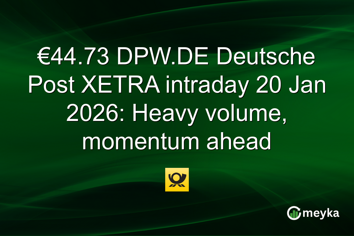 €44.73 DPW.DE Deutsche Post XETRA intraday 20 Jan 2026: Heavy volume, momentum ahead
