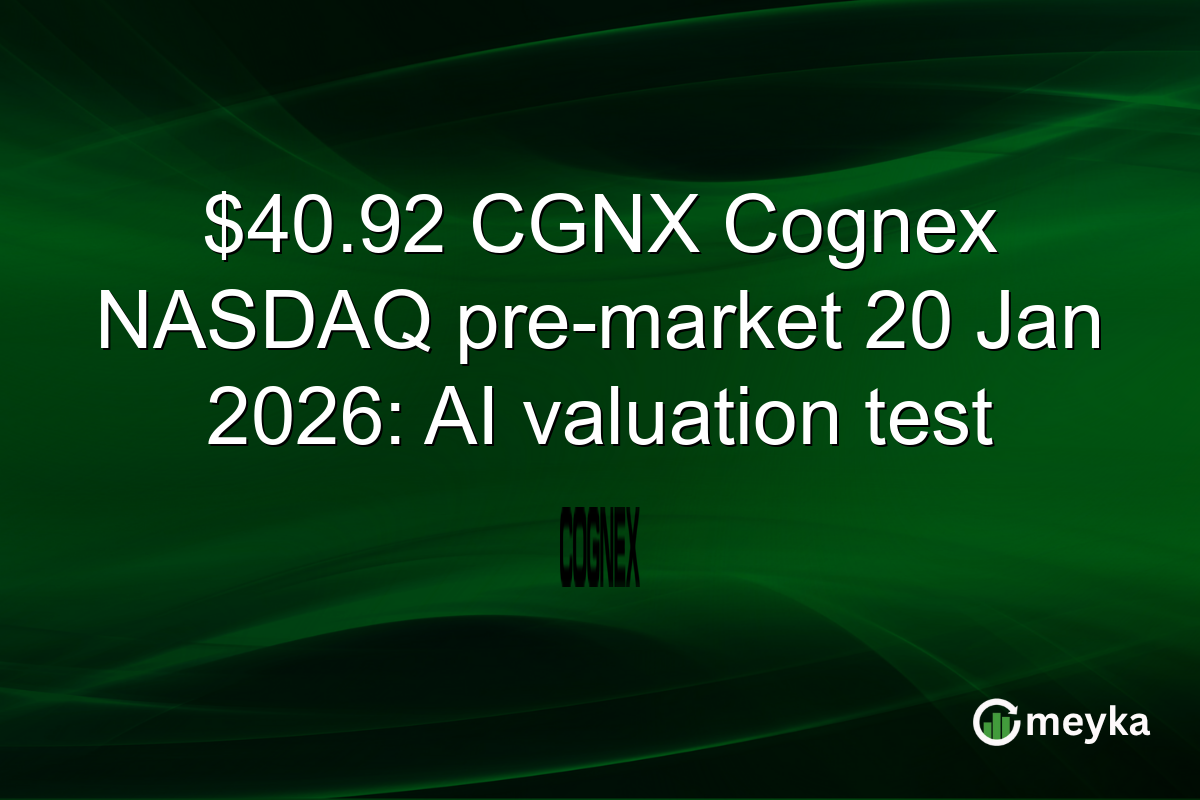 $40.92 CGNX Cognex NASDAQ pre-market 20 Jan 2026: AI valuation test