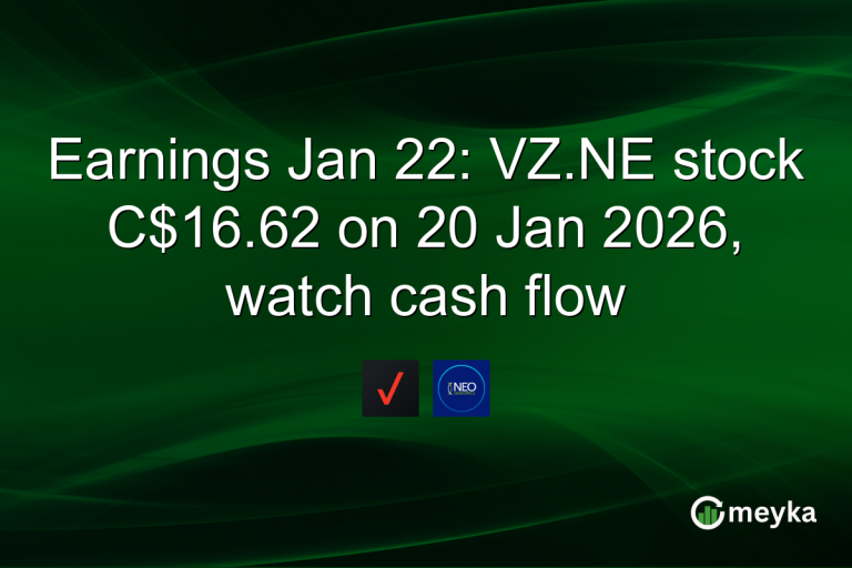 Earnings Jan 22: VZ.NE stock C$16.62 on 20 Jan 2026, watch cash flow