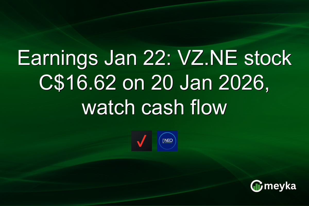 Earnings Jan 22: VZ.NE stock C$16.62 on 20 Jan 2026, watch cash flow