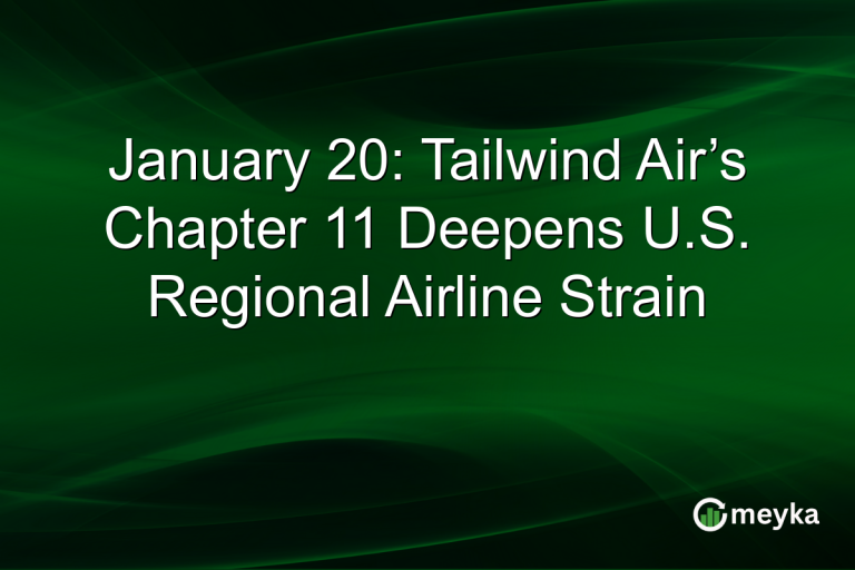 January 20: Tailwind Air’s Chapter 11 Deepens U.S. Regional Airline Strain