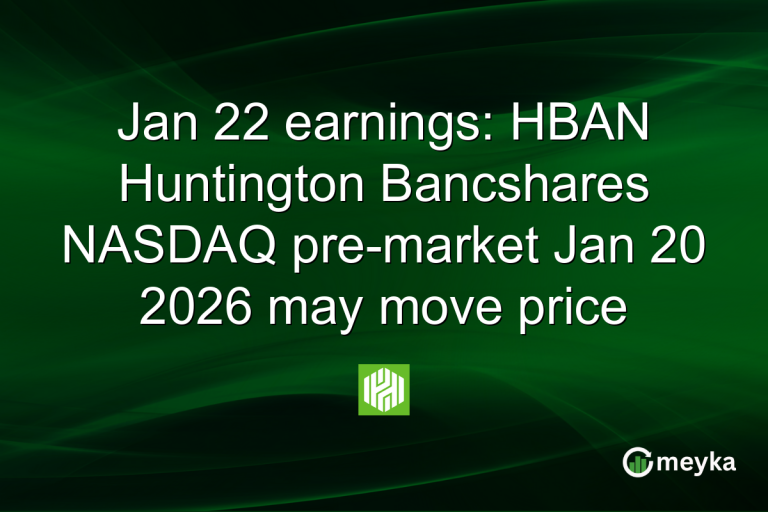 Jan 22 earnings: HBAN Huntington Bancshares NASDAQ pre-market Jan 20 2026 may move price